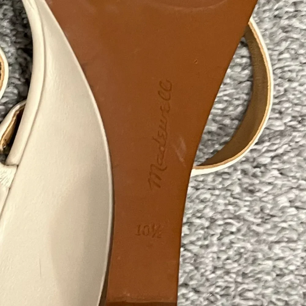 Madewell Cream Strappy Wedge Sandals